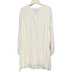 Melrose And Market Ivory Eyelet Dress Women’s Size XS Rayon